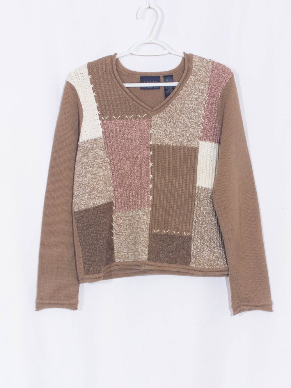 CRAZY HORSE Patchwork Sweater Size L